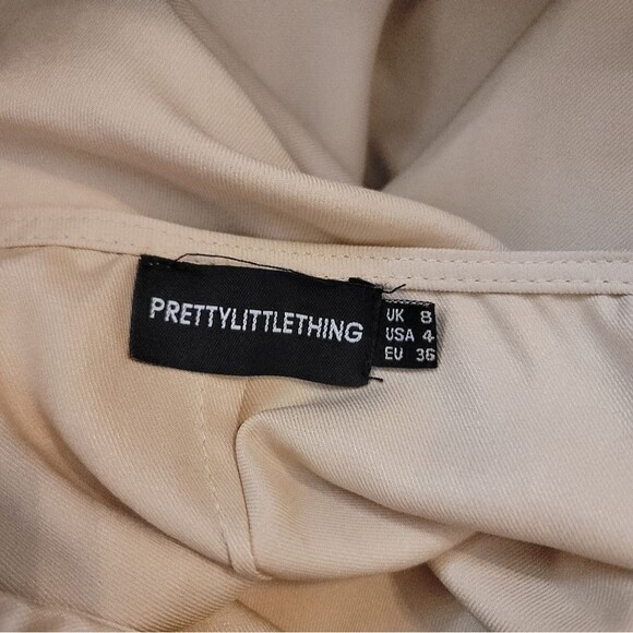 PrettyLittleThing Cream Midi Maxi Skirt Size 4 - Picture 7 of 10